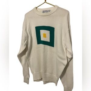 Justin Cross Cotton Sweater Men’s Large Vintage